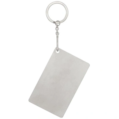 Shop Maison Margiela White Credit Card Keychain In H1575 White