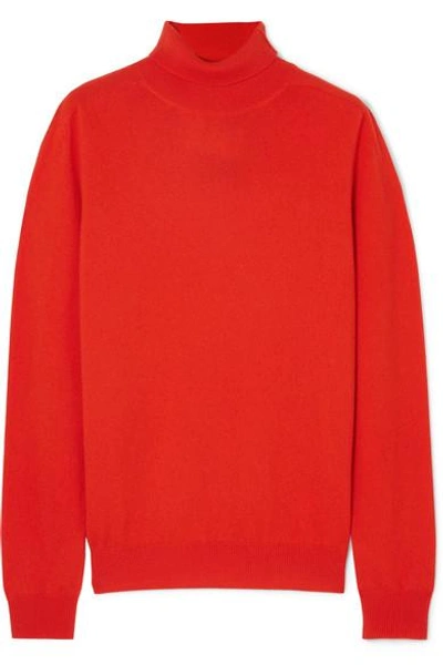 Shop Jil Sander Cashmere Turtleneck Sweater In Red