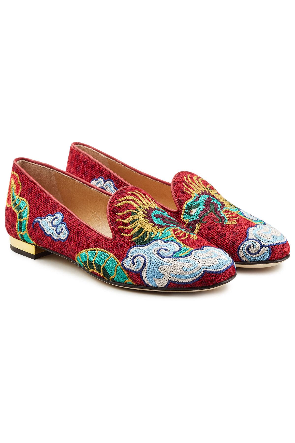 olympia embroidered loafer