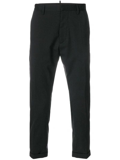 Shop Dsquared2 Tailored Cropped Trousers - Grey