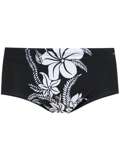 Shop Amir Slama Printed Swim Briefs In Black