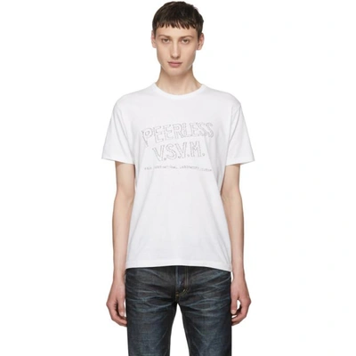 Shop Visvim White Peerless Sketch Wide T-shirt In Black