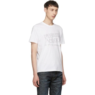 Shop Visvim White Peerless Sketch Wide T-shirt In Black