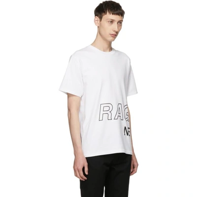 Shop Rag & Bone Rag And Bone White Wrap Around Logo T-shirt In 100 White