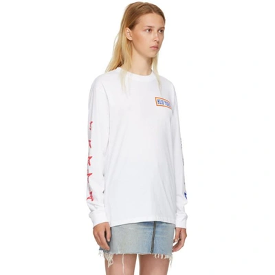 Shop 6397 White Long Sleeve New York Boy T-shirt In New White