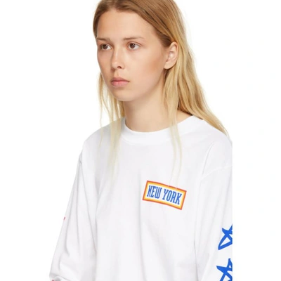 Shop 6397 White Long Sleeve New York Boy T-shirt In New White