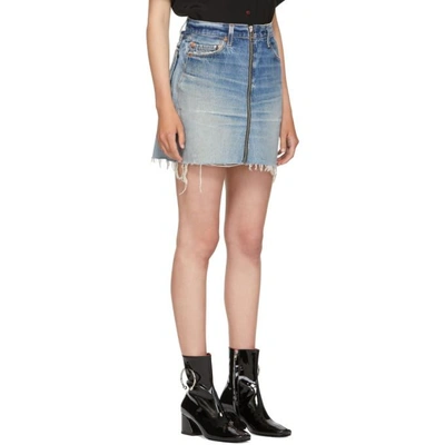 Shop Re/done Reconstructed Levis Edition Denim Miniskirt In Indigo