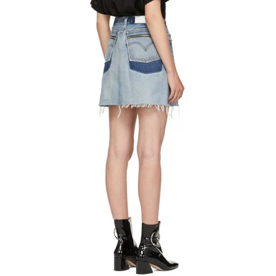 Shop Re/done Reconstructed Levis Edition Denim Miniskirt In Indigo