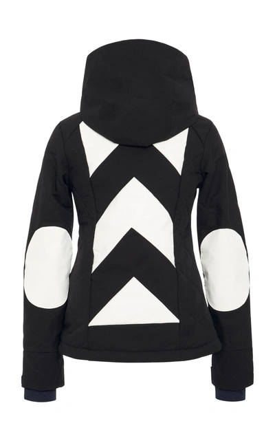 Shop Perfect Moment Tignes Colorblocked Jacket In Black/white
