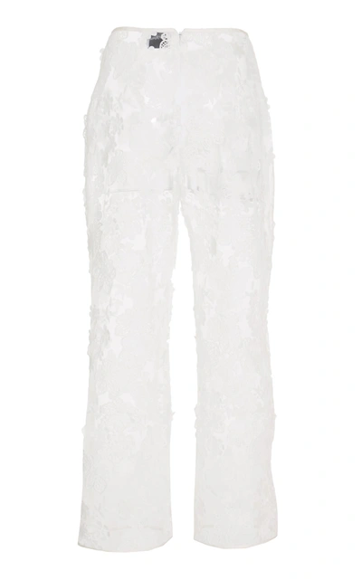 Shop Cynthia Rowley Crossfade Lace Pant In White