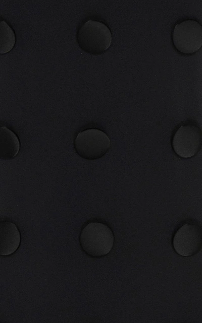 Shop David Koma Button Embellished Long Sleeve Dress In Black