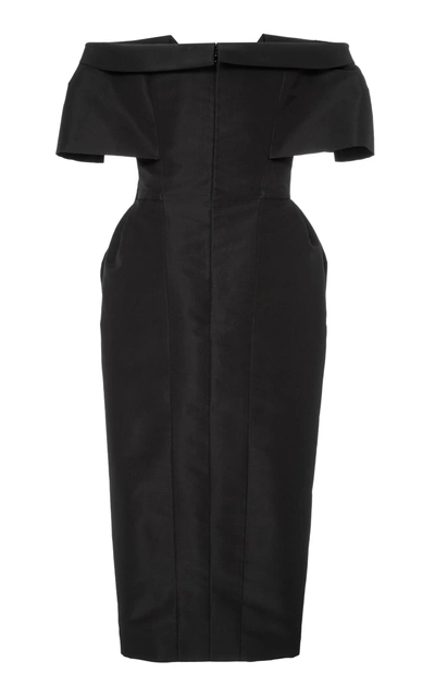 Shop Carolina Herrera Off Shoulder Rouched Dress In Black