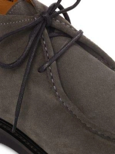 Shop Aquatalia Kyle Suede Chukka Boots In Dark Charcoal