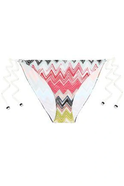 Shop Missoni Woman Mare Crochet-knit Mid-rise Bikini Briefs Multicolor