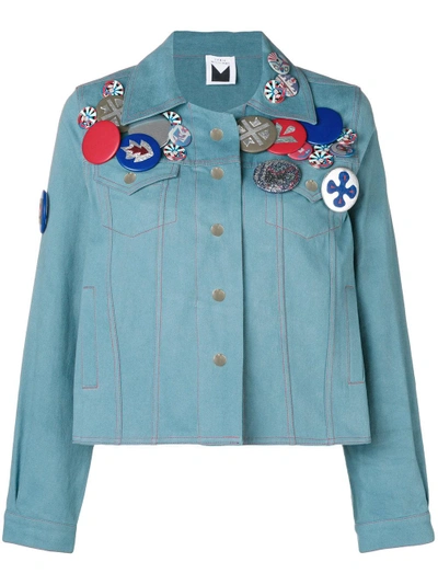 Shop Sadie Williams Denim Jacket With Embroidered Badges