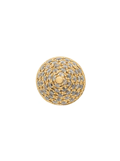 Shop Elise Dray Embellished Stud Earring In Metallic