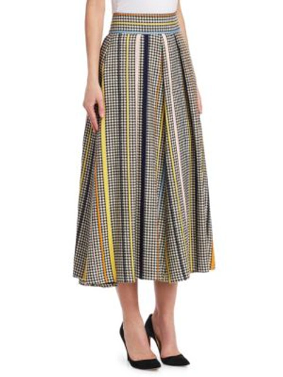 Shop Rosie Assoulin Full A-line Skirt In Multi