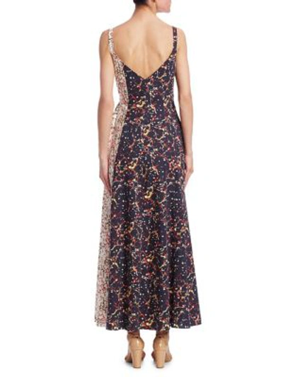 Shop Rosie Assoulin Printed Side-tie Wrap Maxi Dress In Multi