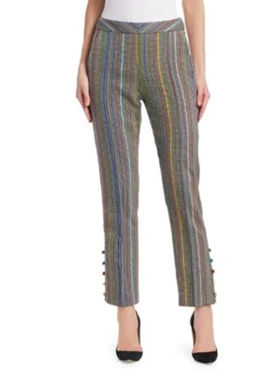 Shop Rosie Assoulin Oboe Striped Trousers In Rainbow