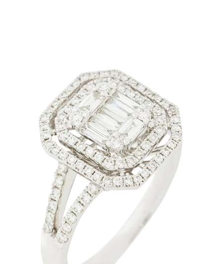 Shop Gemco 18kt White Gold Square Cut Diamond Ring - Metallic