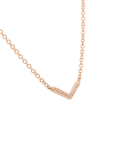 Shop Ef Collection Chevron Necklace - Metallic