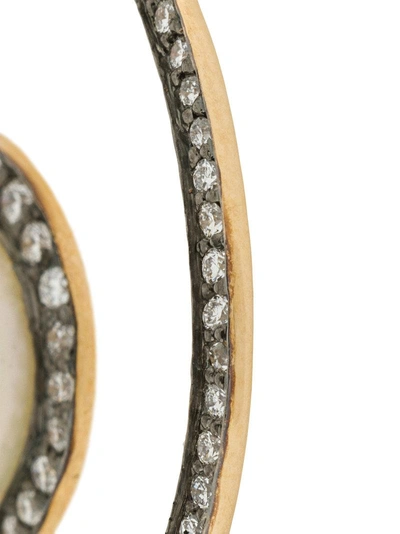 Shop Noor Fares Spiral Moon Earrings In Metallic