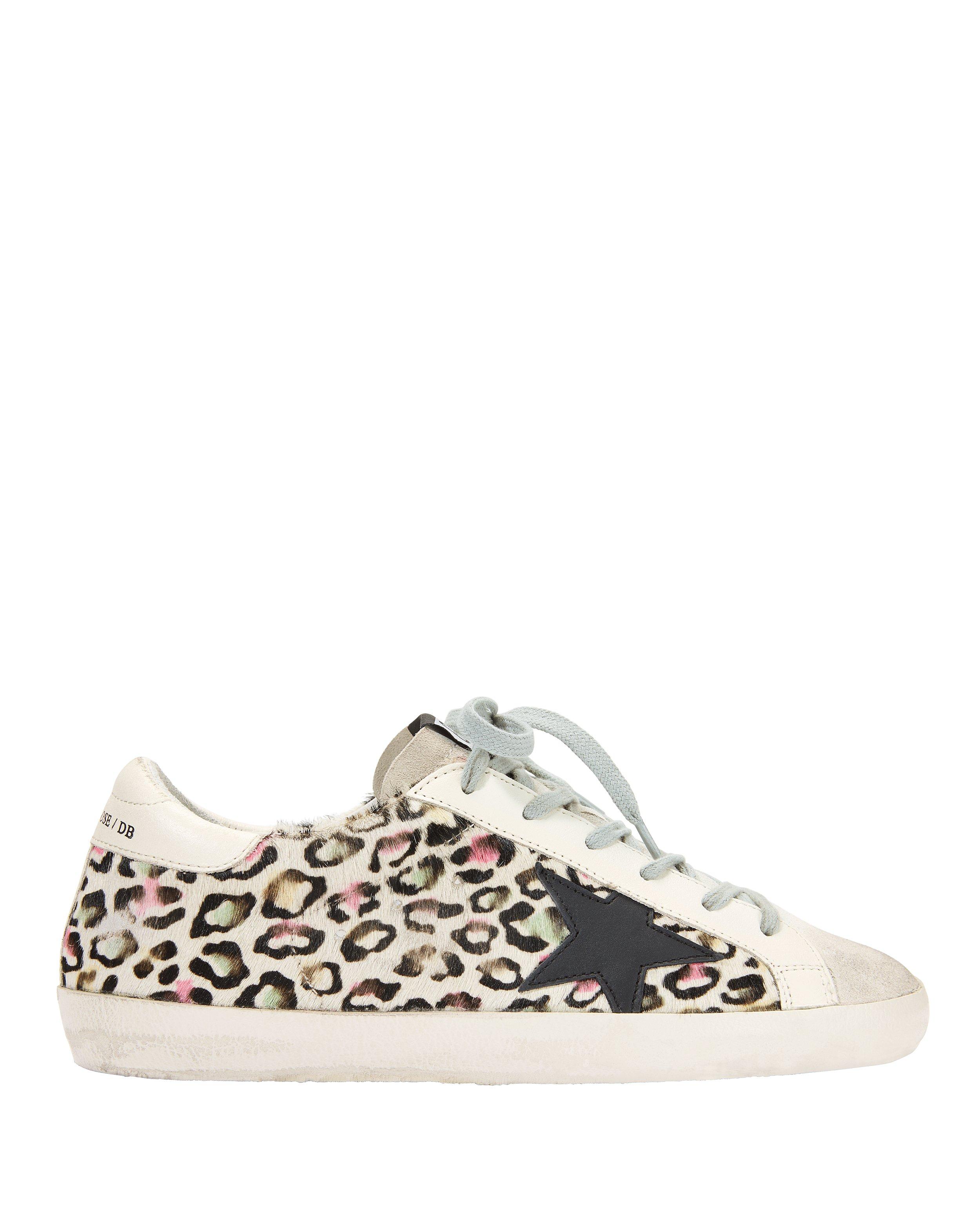 golden goose superstar leopard print sneakers