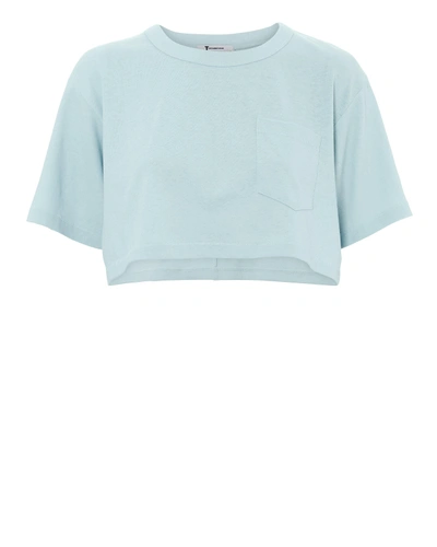 Shop Alexander Wang T Cropped Blue T-shirt