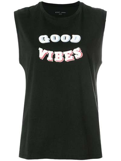 Shop 6397 Good Vibes Muscle Vest - Black