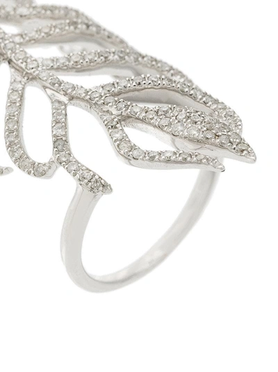 Shop Elise Dray Leaf Cuff Ring - Metallic