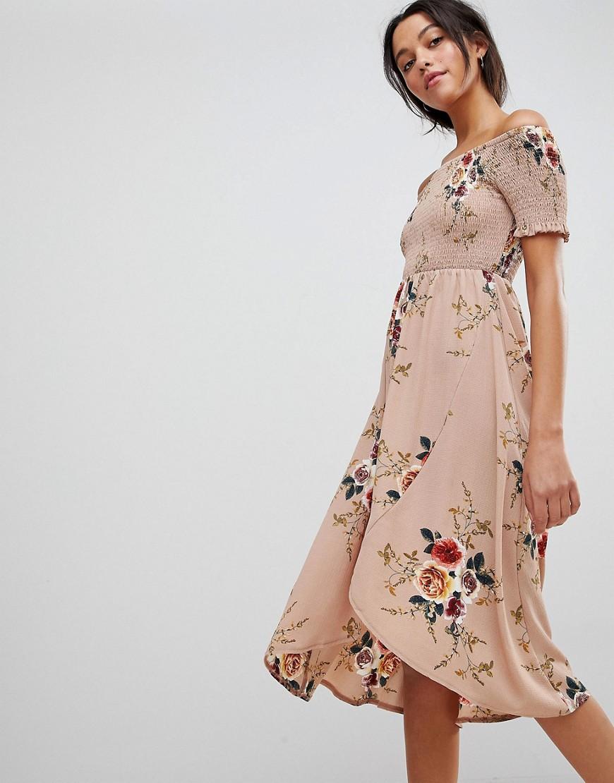 ax paris floral midi dress
