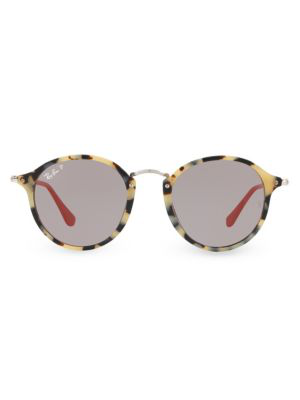 Ray Ban 49mm Tortoise Shell Round Sunglasses In Beige Tortoise Modesens