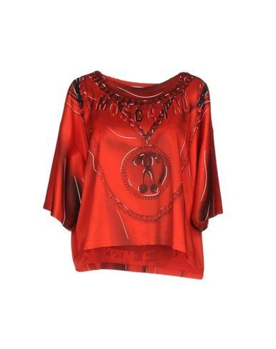 Shop Moschino Blouse In Red