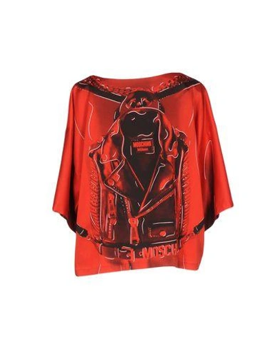 Shop Moschino Blouse In Red