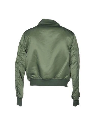 Shop Balenciaga Bomber In Military Green