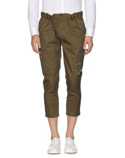 Shop Dsquared2 3/4-length Shorts In Military Green