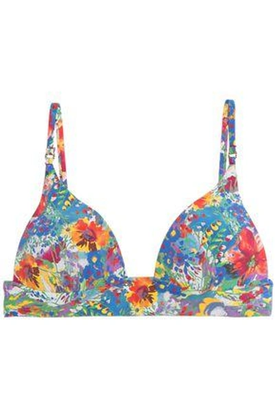 Shop Stella Mccartney Woman Floral-print Bikini Top Multicolor