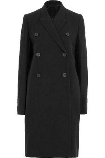 Shop Rick Owens Wool Coat In Black