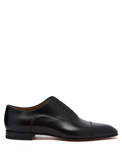 Christian Louboutin Grecco Leather Oxford Dress Shoes In Black | ModeSens