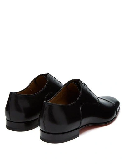 CHRISTIAN LOUBOUTIN: Oxford shoes Greggio in leather - Black  Christian  Louboutin brogue shoes 1150376 online at