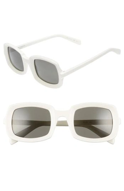Shop Saint Laurent 51mm Sunglasses - Ivory