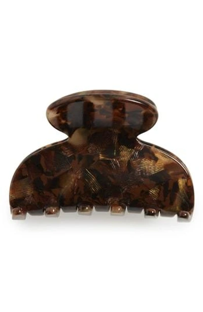Shop France Luxe Small Couture Jaw Clip In Pavlova Brown