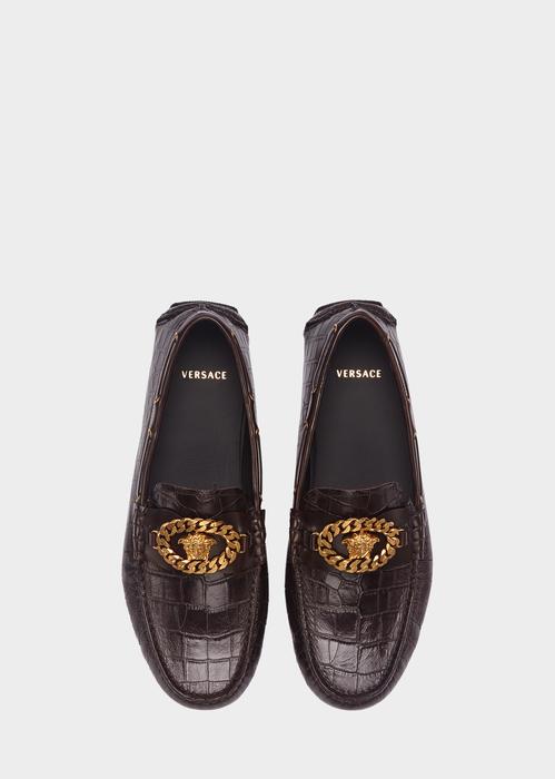Mock croc medusa chain loafers hotsell