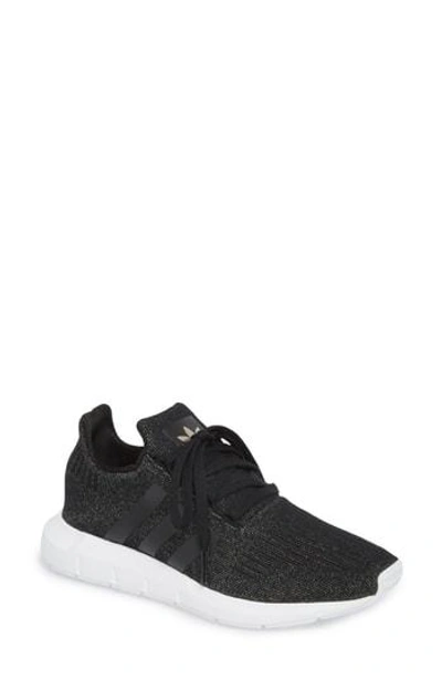 Shop Adidas Originals Swift Run Sneaker In Black/ Black/ White