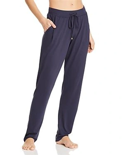 Shop Hanro Sleep & Lounge Knit Sleep Pants In Crown Blue