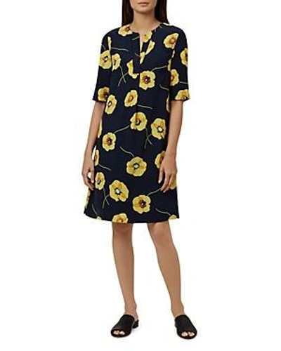 Shop Hobbs London Faye Floral Print Shift Dress In Navy Multi