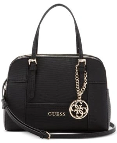 Shop Guess Huntley Small Cali Satchel In Black/gold