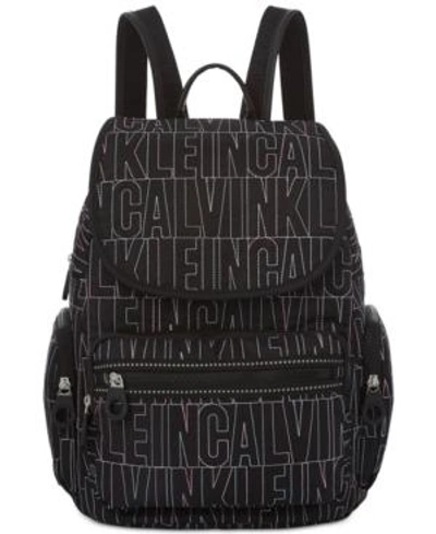 Shop Calvin Klein Athleisure Backpack In Black Quilt/silver
