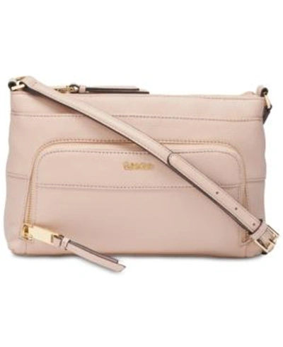 Shop Calvin Klein Carrie Crossbody In Desert Taupe/gold