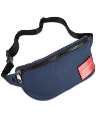 Shop Calvin Klein Jeans Casual Fanny Pack In Navy/silver
